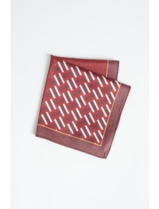 ALTINYILDIZ CLASSICS Men's Claret Red-Red Patterned Handkerchief