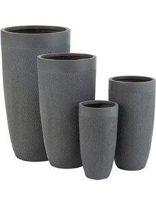 Set čtyř šedých keramických váz J-Line Geramio 96/72/58/46 cm