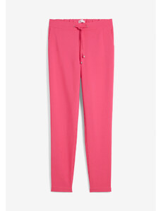 bonprix Kalhoty bez zapínání, s ozdobnými proužky Pink