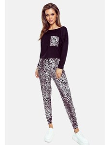 Pyjamas Eldar First Lady Sarina L/R S-XL black-leopard print 2