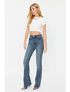 Trendyol Blue High Waist Flare Jeans