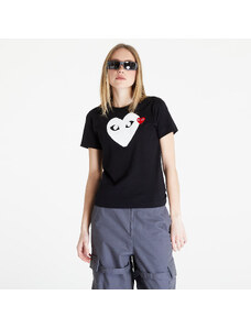 Dámské tričko Comme des Garçons PLAY Heart Logo Short Sleeve Tee Black