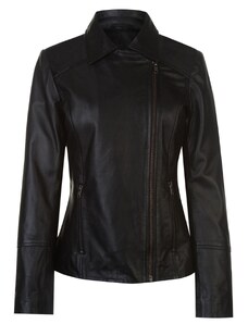 Firetrap Blackseal Embroidered Leather Jacket