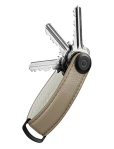 Orbitkey Pebbled Leather Key Organiser Ecru