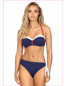 Miss Lou Bikini Strój kąpielowy Push-up Pola Desert Navy (S (36))