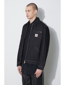 Džínová bunda Carhartt WIP OG Detroit Jacket pánská, černá barva, přechodná, oversize, I033039.8901