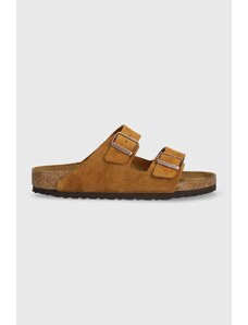 Semišové pantofle Birkenstock Arizona hnědá barva, 1027082