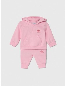 Kojenecká tepláková souprava adidas Originals růžová barva