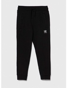 Dětské tepláky adidas Originals černá barva, hladké