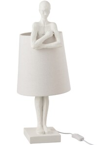 Bílá stolní lampa J-line Portguy 58 cm