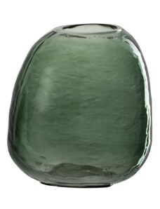 Zelená skleněná váza J-line Ruggy 13 cm
