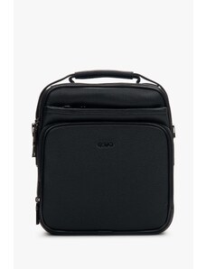 Men's Black Leather Waist Bag with Adjustable Strap Estro ER00110925