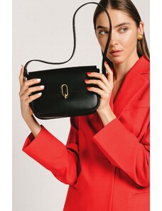 Women's Black Shoulder Bag made of Genuine Leather Estro ER00109266