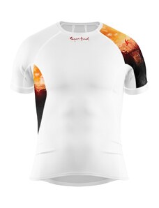 Suspect Animal Pánské funkční triko krátký rukáv ADVENTURE bílá Bamboo Ultra - Červená / XL