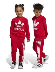 Dětská tepláková souprava adidas Originals červená barva