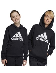 Dětská mikina adidas U BL černá barva, s kapucí, vzorovaná