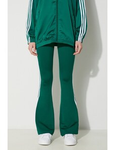 Tepláky adidas Originals Flared zelená barva, s aplikací, IN6320