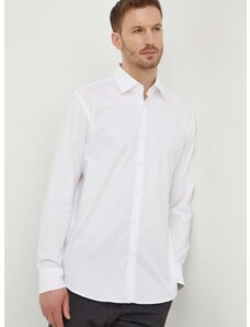 Košile BOSS pánská, bílá barva, regular, s klasickým límcem, 50508772