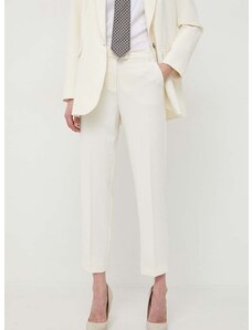 Kalhoty MAX&Co. dámské, béžová barva, jednoduché, high waist, 2416131091200
