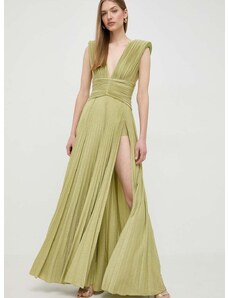 Šaty Elisabetta Franchi zelená barva, maxi, AB56341E2