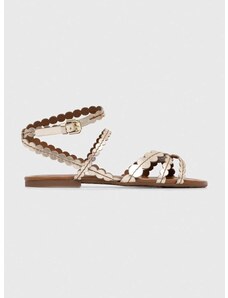 Kožené sandály See by Chloé Kaddy dámské, zlatá barva, SB42031A