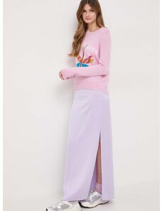 Sukně MAX&Co. x CHUFY fialová barva, midi