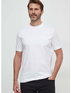 Bavlněné tričko BOSS bílá barva