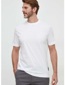 Bavlněné tričko BOSS bílá barva, s potiskem, 50507787