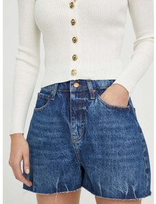 Džínové šortky Armani Exchange dámské, hladké, high waist, 3DYJ71 Y16EZ