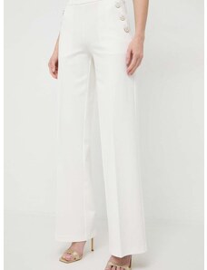 Kalhoty Twinset dámské, béžová barva, jednoduché, high waist