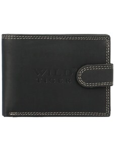 WILD collection Pánská kožená peněženka černá - Wild Tiger Nolan černá