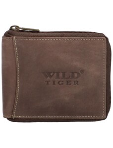 Wild Tiger Pánská kožená peněženka Wild Tobin, tmavě hnědá