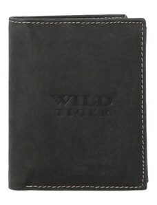 WILD collection Pánská kožená peněženka černá - Wild Tiger Stefan černá