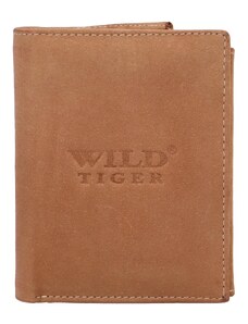 WILD collection Pánská kožená peněženka světle hnědá - Wild Tiger Stefan hnědá