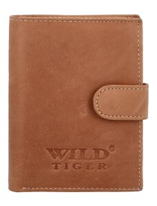 WILD collection Pánská kožená peněženka světle hnědá - Wild Tiger Jonah hnědá