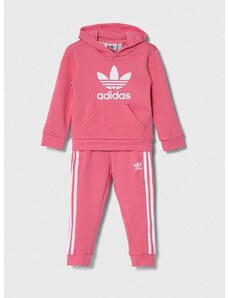 Dětská tepláková souprava adidas Originals růžová barva