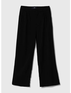 Kalhoty Hollister Co. dámské, černá barva, široké, high waist