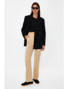 Trendyol Beige Straight Cut/Straight Woven Trousers