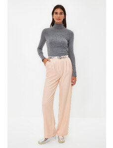 Trendyol Powder Wide Leg/Wide Leg Pleated Woven Trousers