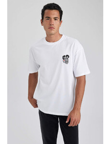 DEFACTO Oversize Fit Crew Neck Printed T-Shirt