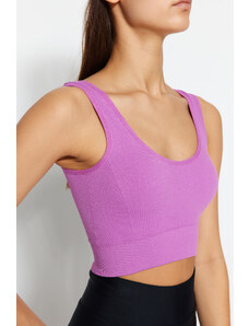 Trendyol Light Purple Seamless/Seamless Support/Shaping Knitted Sports Bra