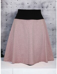 ŠatySukně Světle růžová půlkolová sukně HEIDY, puntíčky