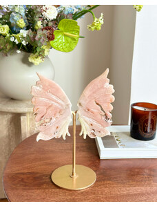 Gaia Crystal Motýlí křídla z květinového achátu 30cm