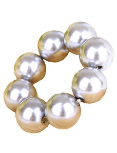 Camerazar Velké široké pružné perly do drdolu, elastická, univerzální velikost, 5.5 cm x 5.5 cm