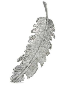 Camerazar Dámská spona do vlasů Leaf, starozlatá/stříbrná/zlatá, bižuterní kov, 9.5x2.5 cm