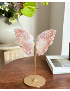 Gaia Crystal Motýlí křídla z květinového achátu 25cm