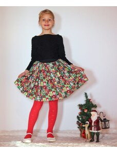 Anna Kastl Dívčí vánoční sukně SNĚHULÁK