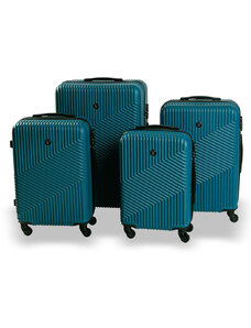 Cestovní kufr BERTOO Milano - zelená set 4v1
