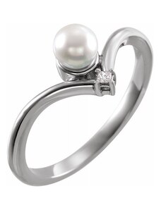Salaba Diamantový prsten s perlou AKOYA 6526 54mm