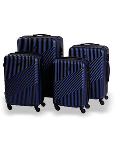 Cestovní kufr BERTOO Milano - modrý set 4v1
